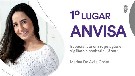 Concurso Anvisa Aluna Marina Costa Aprovada Para Especialista Em