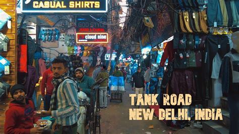 Walking Tank Road Karol Bagh Wholesale Market Delhi India K