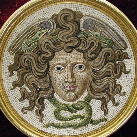 Medusa Mosaic Arte Romana Arte Antiga Arte Em Mosaico