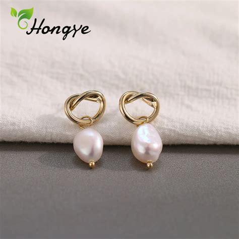 Новое поступление из натурального барочного жемчуга висячие серьги с ...