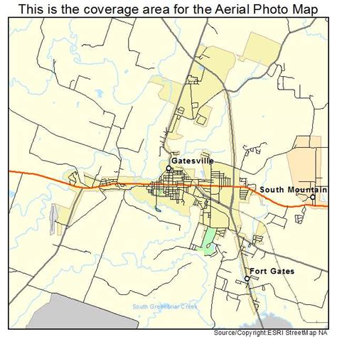 Aerial Photography Map of Gatesville, TX Texas