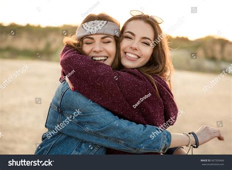 Two Girls Hugging