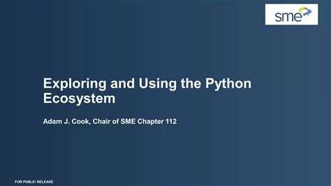 Exploring And Using The Python Ecosystem Ppt