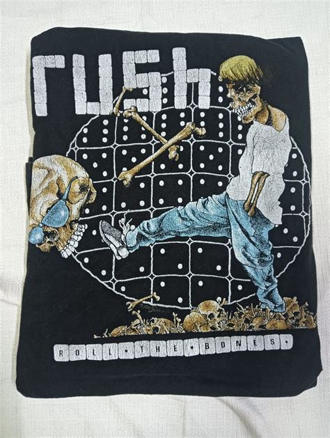 RUSH Roll The Bones Band XL TS8718 Men S Fashion Tops Sets