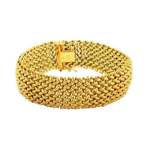 Pulsera Malla Espiga Oro Amarillo 18K Mery Satt Joyas