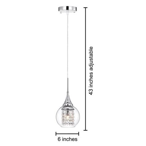 Etta Avenue™ Delhi 1 Light Single Globe Pendant With Crystal Accent