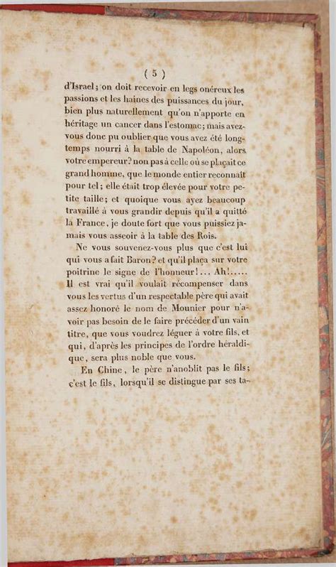 Lettre à M le baron Mounier directeur général de la Police du royaume