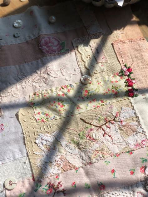 A Slow Stitching Panel Taking Your Time With A Pretty Fabric Craft