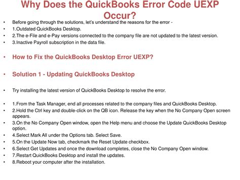 Ppt Fixing Quickbooks Error Uexp Everything You Need To Know