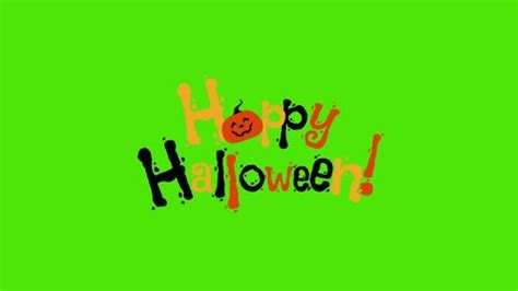 Halloween Celebration Silhouette Animation Green Screen Stock Footage ...