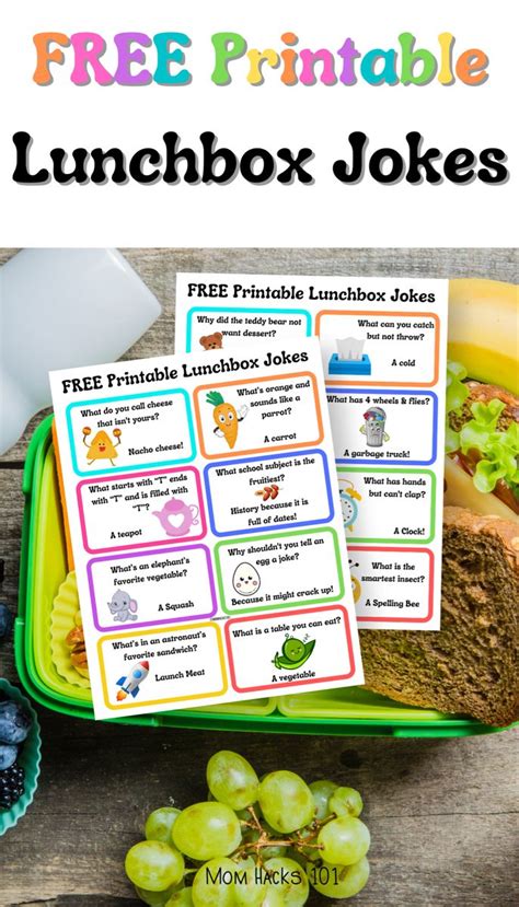 Free Printable Lunchbox Jokes For Kids Mom Hacks 101 Lunchbox Jokes