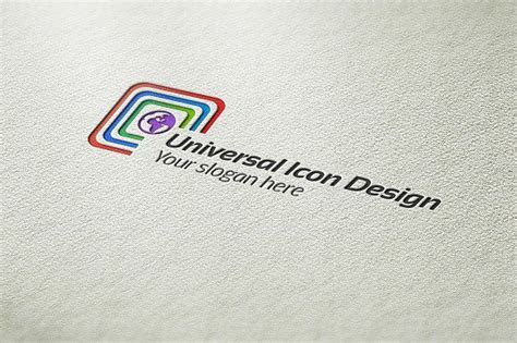 Universal Icon Design Logo | Icon design, Logo design, Logo design template