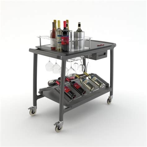 Arianna Three Tier Wooden Service Trolley