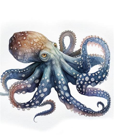 Octopus Watercolor Art