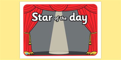 Star of the Day Stage Poster (teacher made)