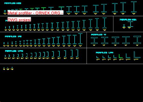 Proje Sitesi Metal Profiller Autocad Projesi