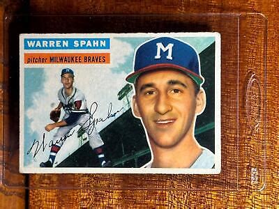 Topps Set Break Warren Spahn Vg Vgex Ebay