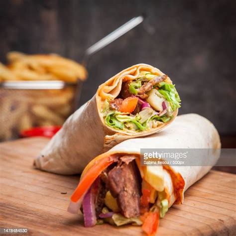 Shawarma Wrap Photos And Premium High Res Pictures Getty Images