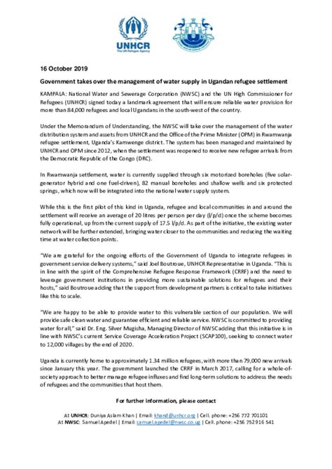 Document Unhcr Nwsc Joint Press Release