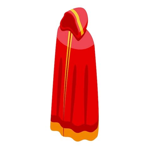 Premium Vector Red Royal Cloak Icon Isometric Vector Cape Hero Super