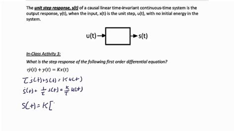 Ece205 Lecture 5 2 Impulse And Step Response Of A System Youtube