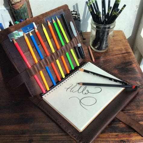 Custom Artist Portfolio, Leather Sketchpad, Leather Professional Artist ...