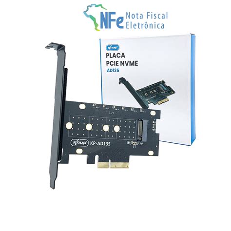 Placa Adaptador SSD NVMe PCI Express M Key M 2 Para PC Desktop