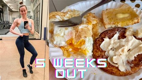 SURPRISE 5 WEEKS OUT Full Day Of Eating Bikini Prep Ep 1 NPC