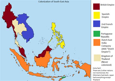 Colonization of South East Asia by Europeans : r/MapPorn