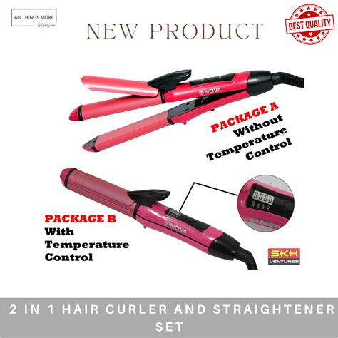 Yls Nova Nhc 1818sc 2 In 1 Hair Curler And Straightener Set Lazada Ph