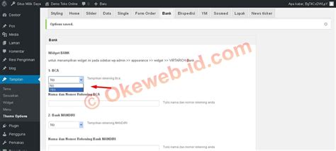 Tutorial Mengatur Theme Option Oke Web Indonesia