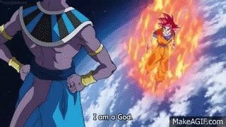 DB Super - SSJ God Goku vs Beerus (In Space) Part 6 on Make a GIF