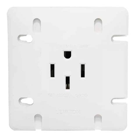 NEMA 14-50R Range Receptable with Mounting Plate - 125/250 V - 50 A - White - 90123