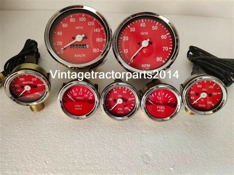 Smiths Kit Mm Temp Oil Temp Oil Fuel Volt Speedo Tacho Mm Red