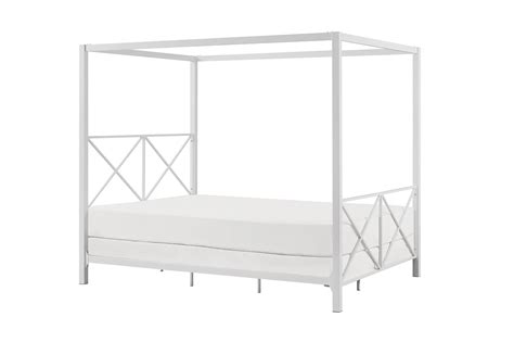 DHP Rosedale Metal Canopy Bed, Full Size, White - Walmart.com