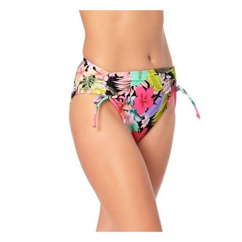 California Waves BLACK MULTI Juniors Floral Print Bikini Bottom US