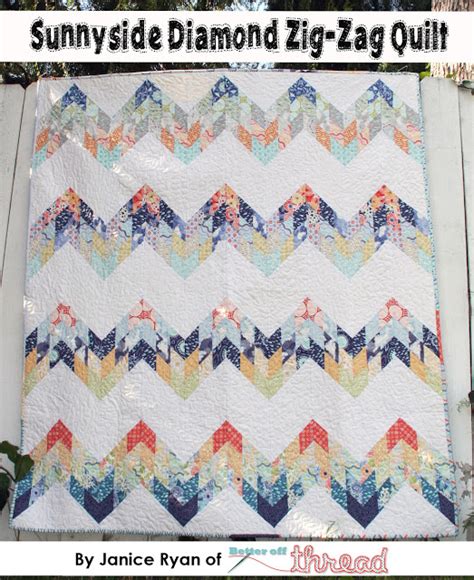 Cabbage Corner: Sunnyside Diamond Zig Zag Quilt Tutorial