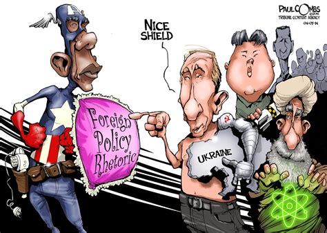 Political Cartoons Paul Combs Nice Shield Washington Times