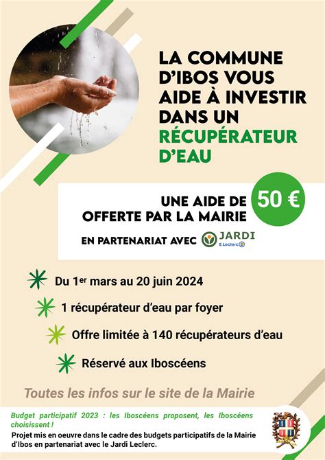 Affiche R Cup Rateurs Deau Plan De Travail Mairie D Ibos