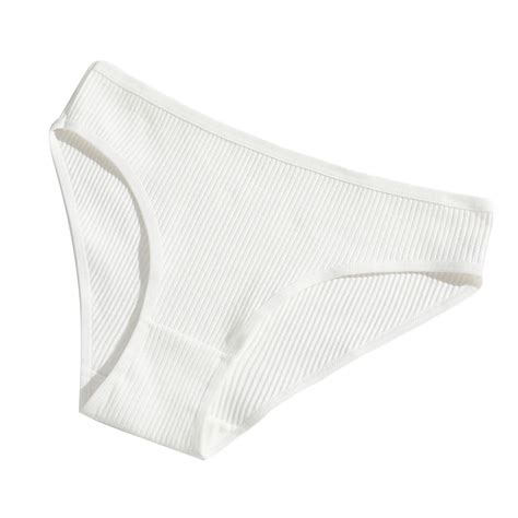 Hadanceo Women Underpants Low Waist Striped Soft Breathable Anti-septic