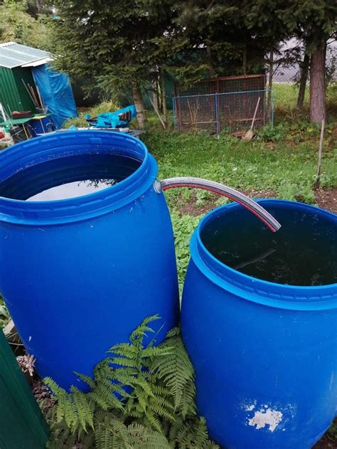 DIY Hot Tub Made From Blue Barrels