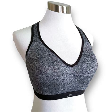 Victorias Secret 32ddd Vsx Sport Incredible Underwire Sports Bra Gray Racerback Ebay