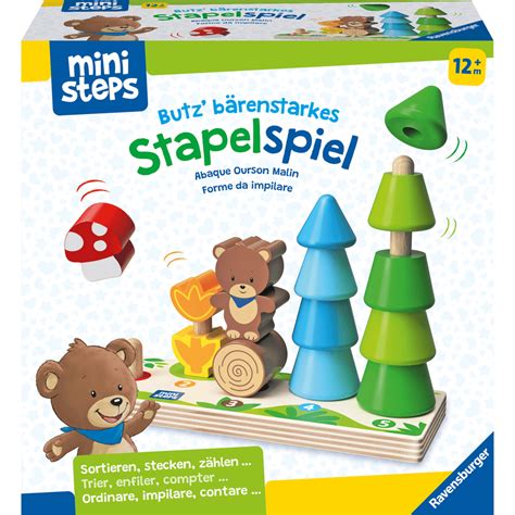 Ravensburger Mini Steps Butz Stark Som En Bj Rn Stapelspel Babymarkt Se