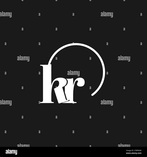 KR Logo Initials Monogram With Circular Lines Minimalist And Clean