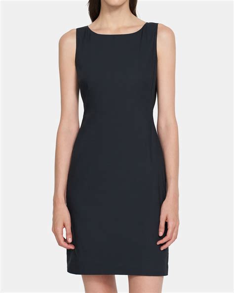 Theory Outlet Official Site Sheath Dress In Stretch Cotton Twill