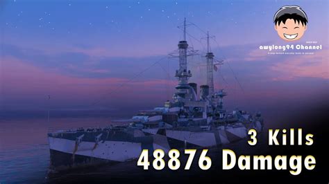 World Of Warships Wyoming 48876 Damage 3 Kills 1080p YouTube