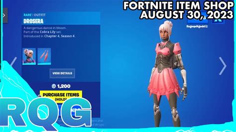 New Drosera Skin Is Here Fortnite Item Shop August Youtube