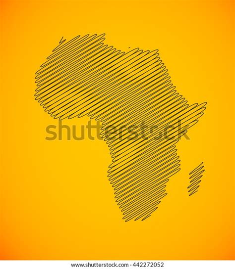 Sketch African Continent Vector Africa Map Stock Vector (Royalty Free ...