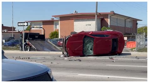 Persecución policial Miami Dade termina accidente seguían a un