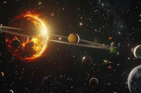 Sistema Solar Realista Todos Os Planetas E O Sol No Espa O Foto